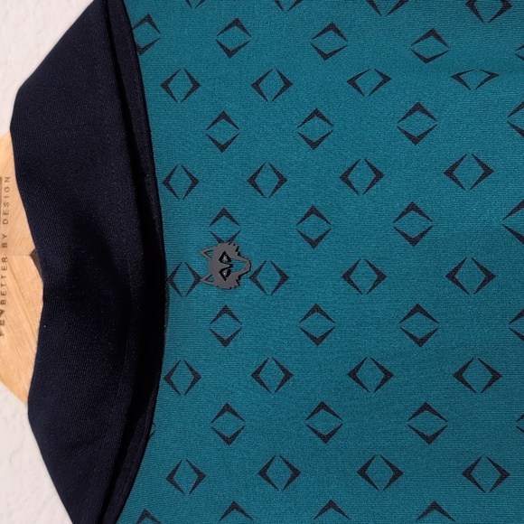 NWT Greyson The Journey Allover Wolf Logo Geo Print Fiddle Polo Shirt Men's XXL - Picture 7 of 13